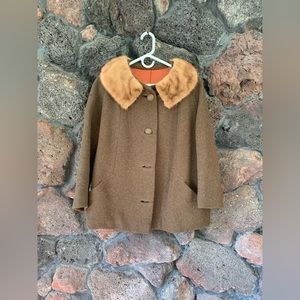 Vintage Jacket Made in Paris w/ Real Fur Collar